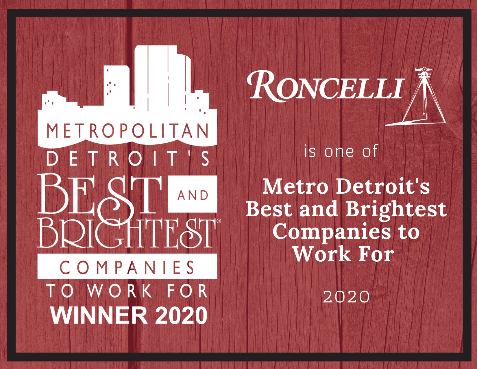 Roncelli, Inc. Named One of the Best and Brightest Companies to Work For in Metro Detroit