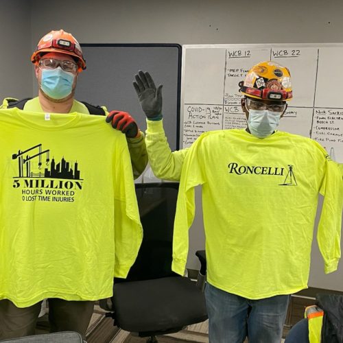 Roncelli Inc celebrates 5 Million Man Hours with zero lost-time injuries.