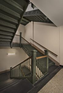 1212 Griswold Detroit building renovation stairway