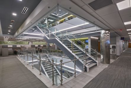 Wayne County Airport Authority Michael Berry Administration Building stairway